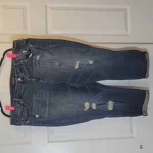 Torrid Distressed Skinny Crop Jeans